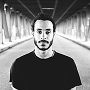black and white photo of John Fang in some tunnel