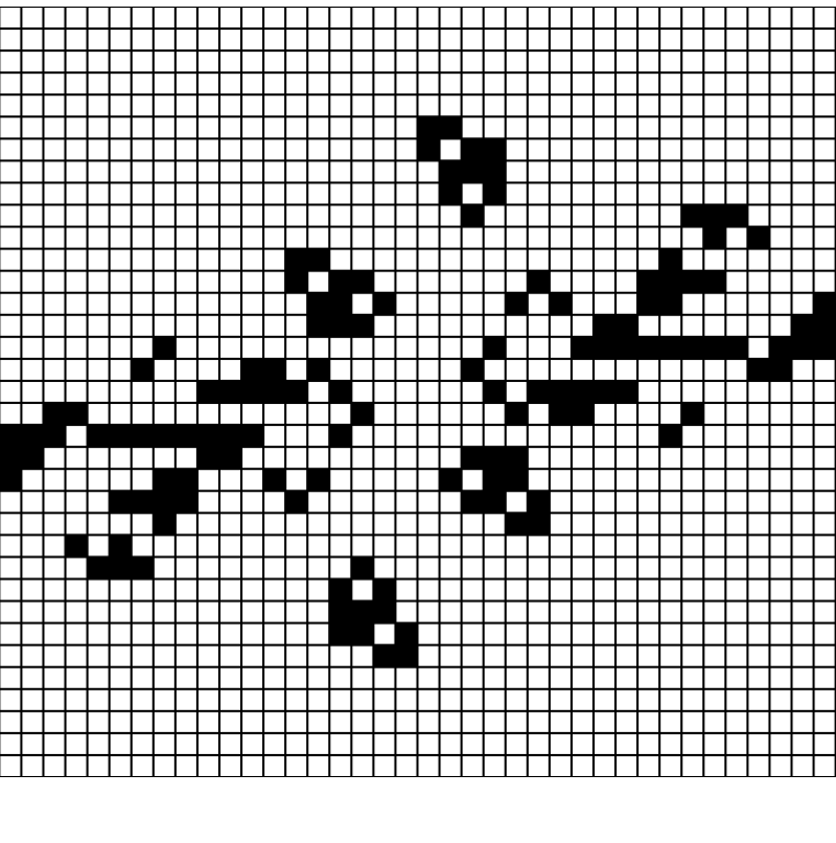 black and white game of life screenshot