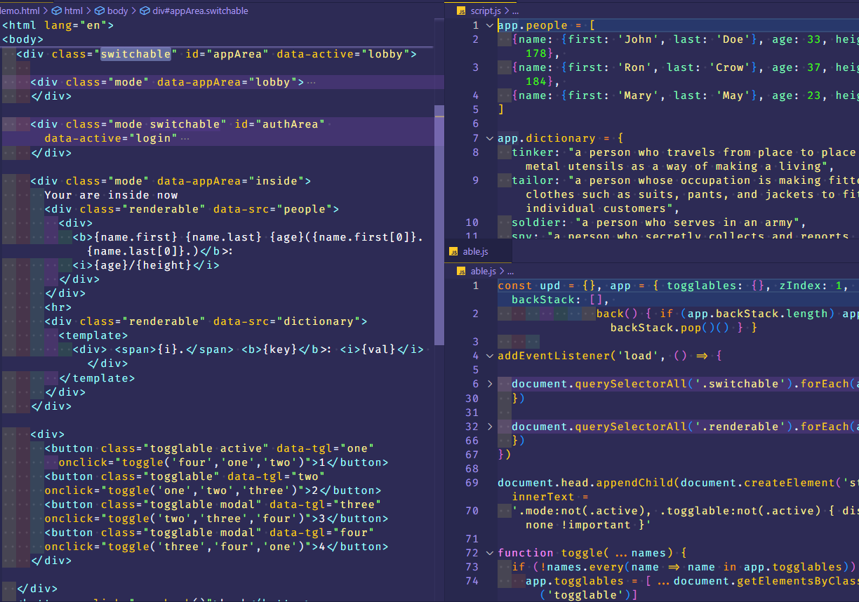code with data and framework