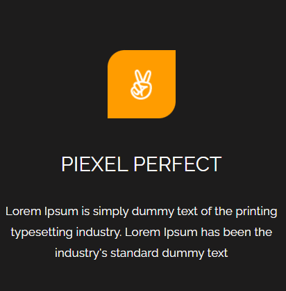 simple layout with an icon and centered text