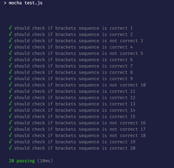 test logs