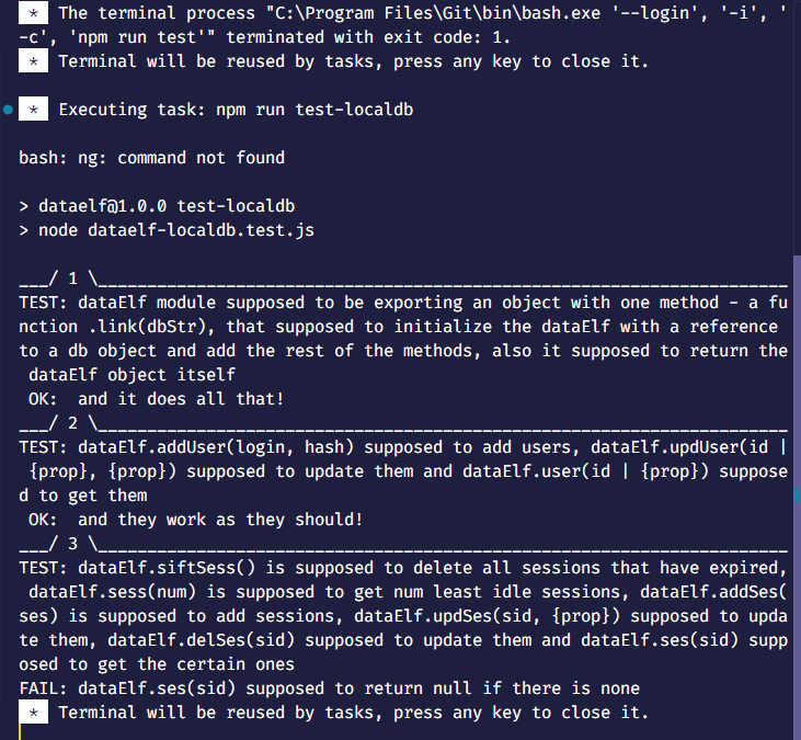 test logs