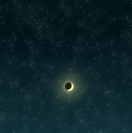 night sky with the Moon and stars