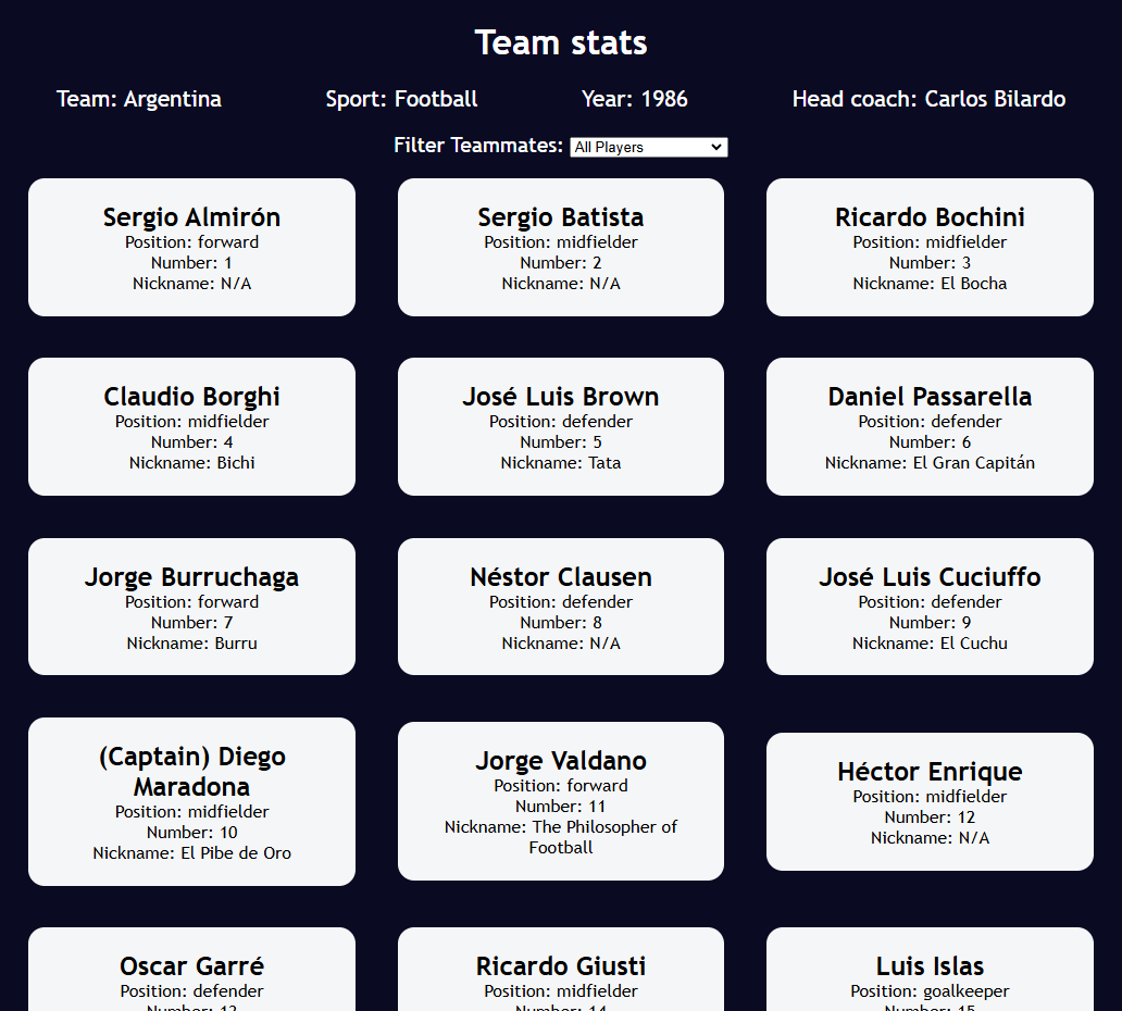 football team manager with a list of players