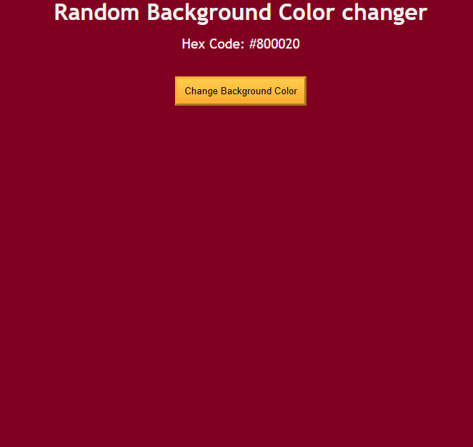 user interface with red background