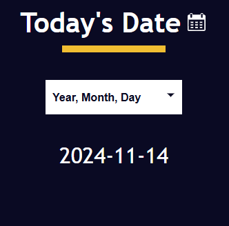 current date in a selected format