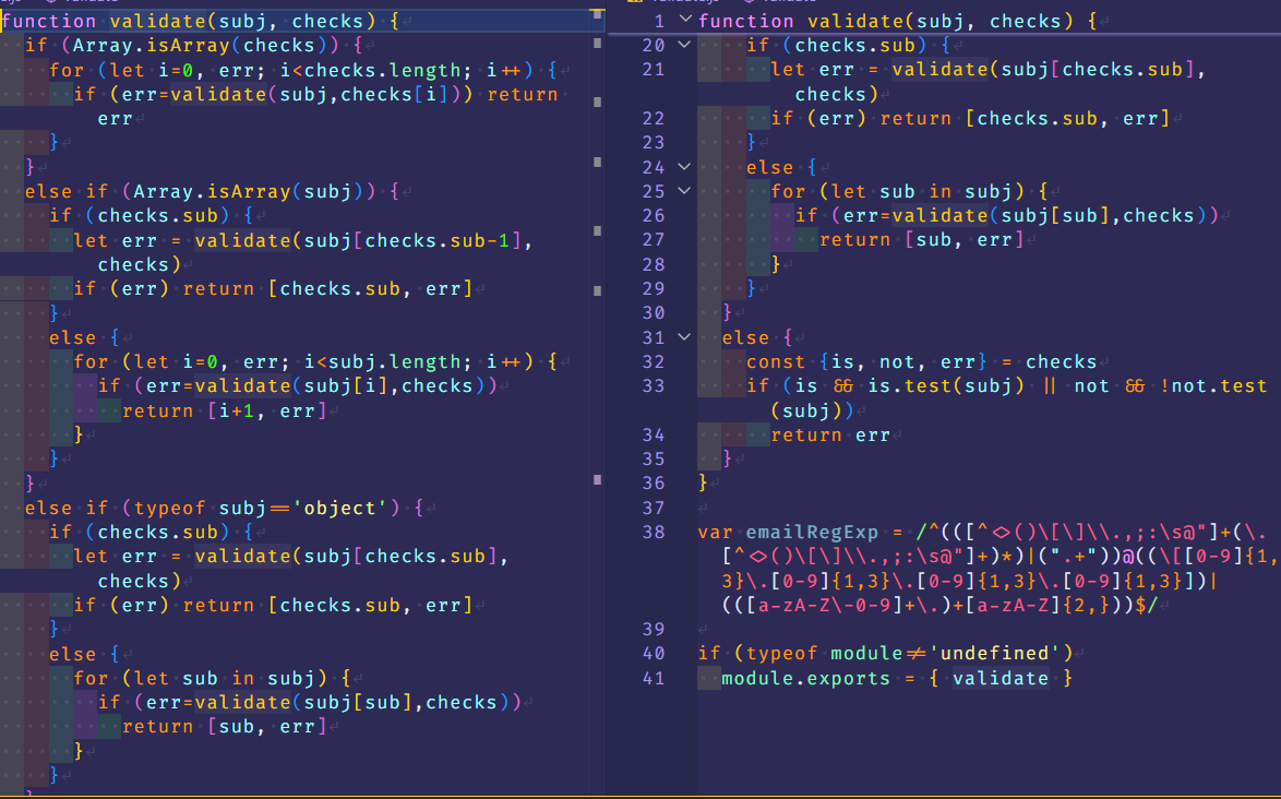 validation function