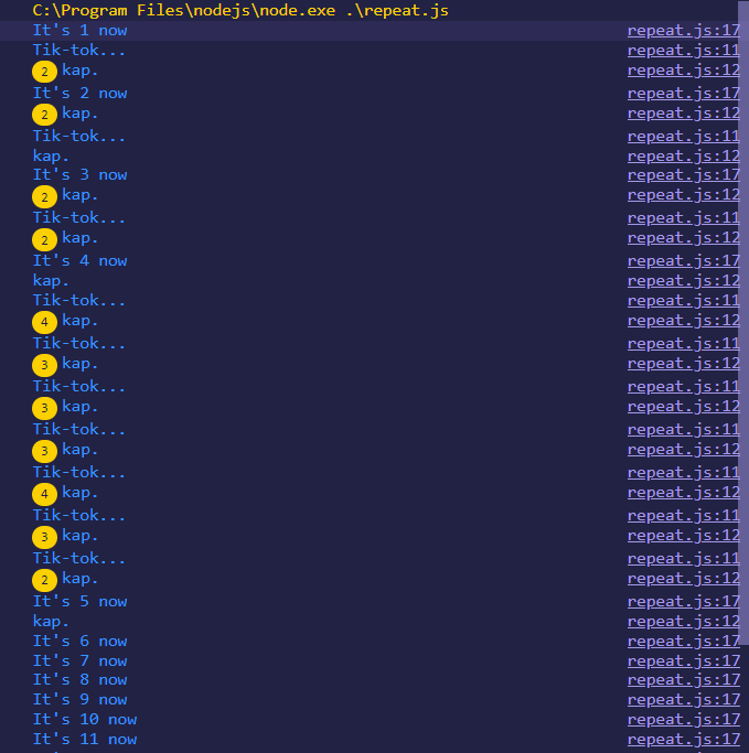 test logs