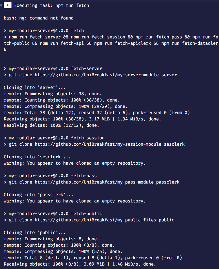 git clone commants log