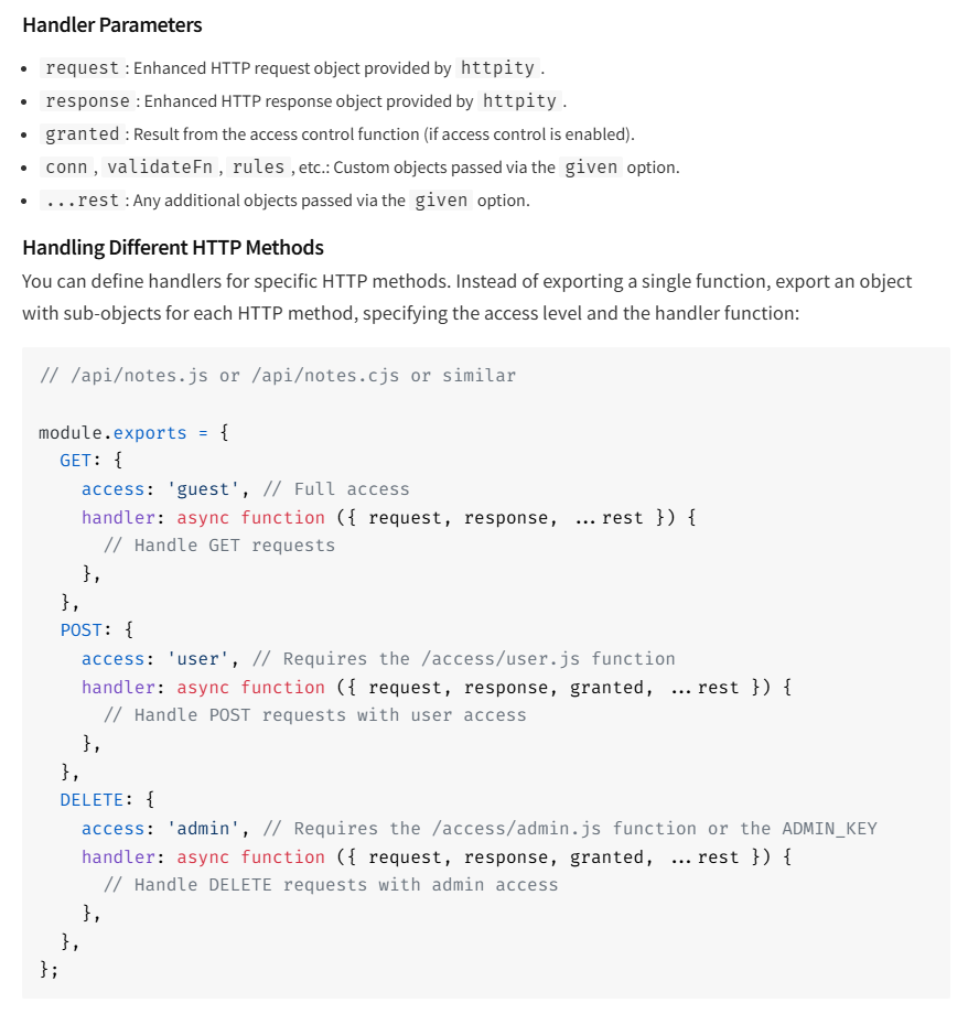 module documentation excerpt