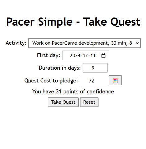 take quest form