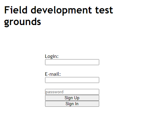authentication form