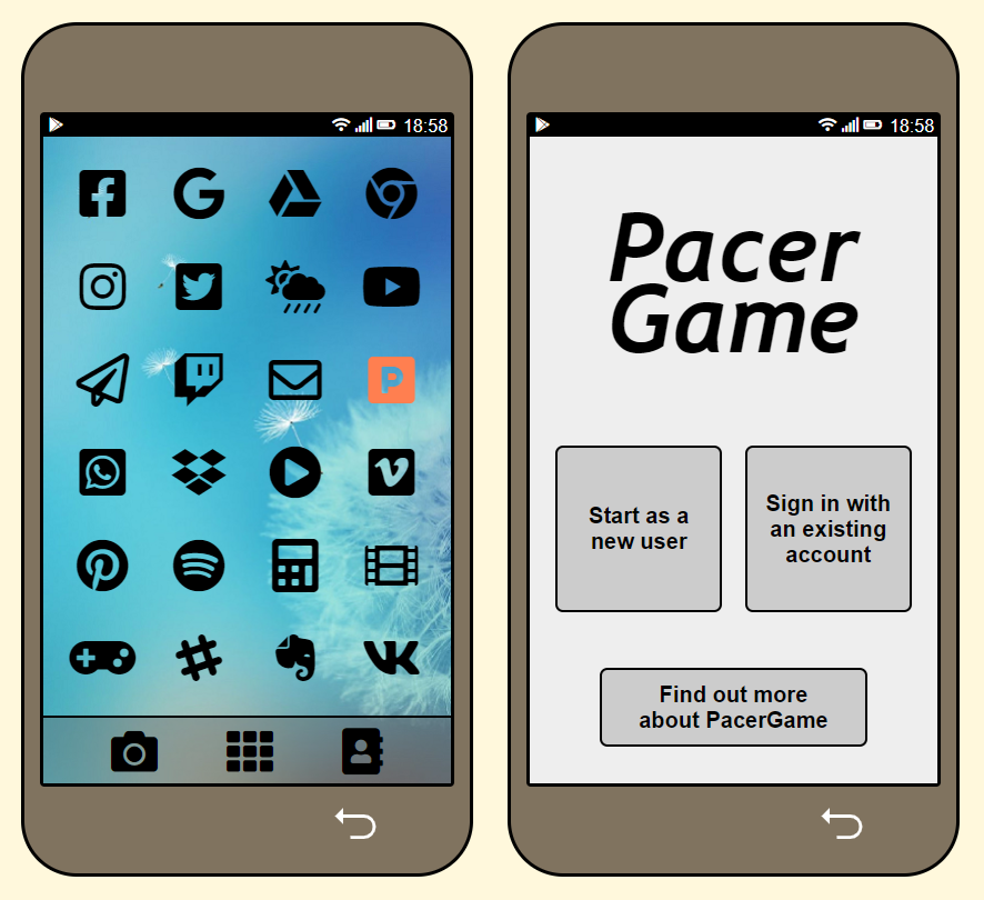 smartphone app mockups