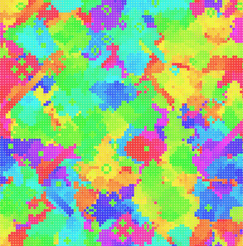 Game of Life screenshot in psycodelic colors