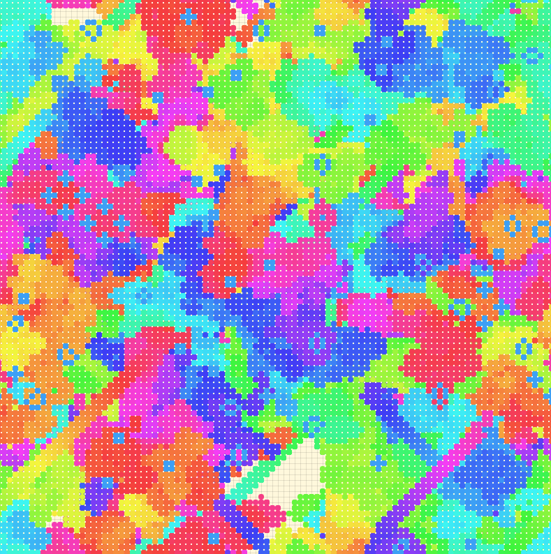 Game of Life screenshot in psycodelic colors