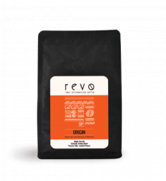 coffee bag with orange label
